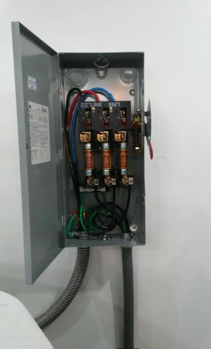 Three-phase disconnect switch installed for Electrical Wiring & Rewiring in La Vale