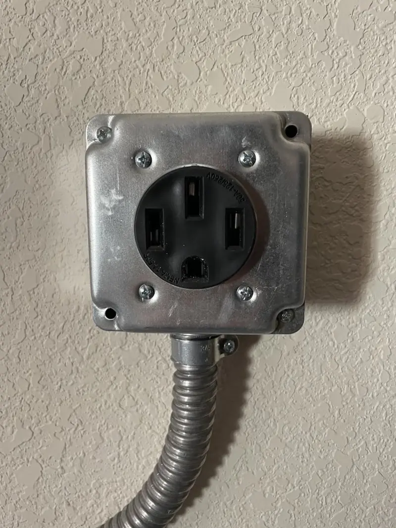 NEMA 14-50 outlet installed for Electrical Panel Upgrade in La Vale